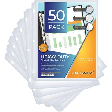 Sheet Protectors Card & Photo Sleeves Ktrio 8.5 X 11 Inches Clear Page For 3 Top